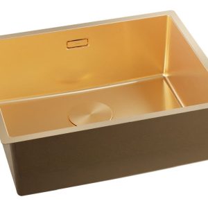 Abode Koto 1B Inset/Undermount PVD Sink - Brushed Brass